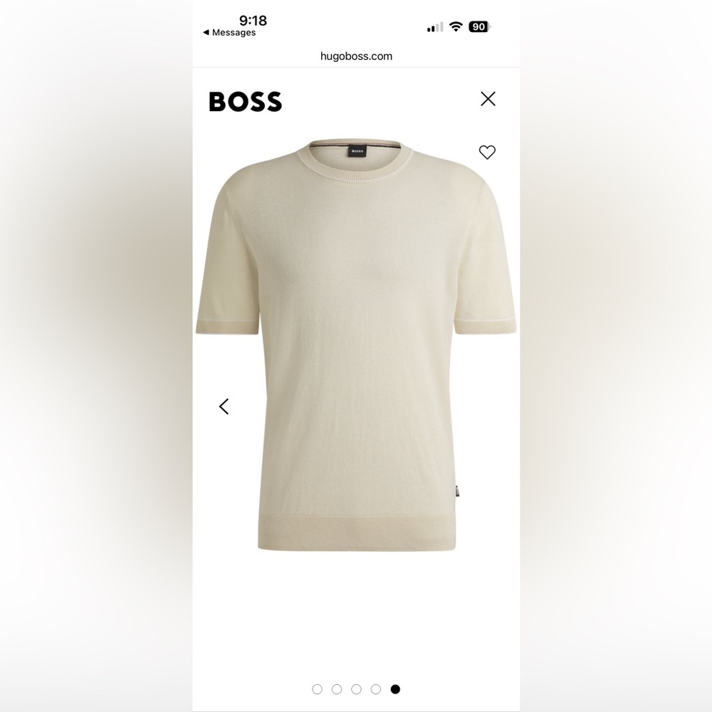 BOSS LINEN-BLEND SWEATSHIRT WITH TIPPING L